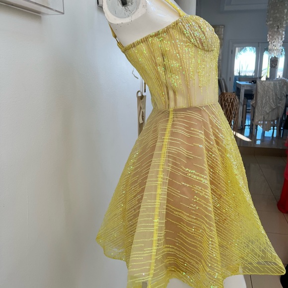 NWT Bronx and Banco Mademoiselle Mini Sequined Dress, size 2 - Picture 3 of 7